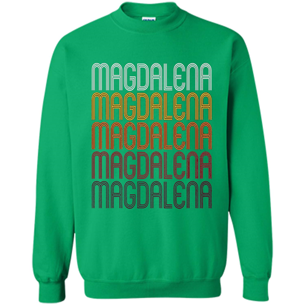 Magdalena Retro Wordmark Pattern T-shirt Irish Green