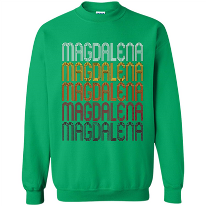 Magdalena Retro Wordmark Pattern T-shirt Irish Green