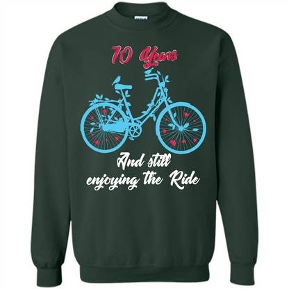 Anniversary T-shirt 10 Years And Still Enjoying The Ride Forest Green