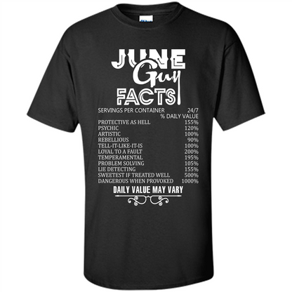 June Guy Facts T-shirt Black