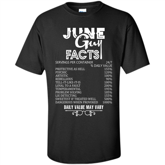 June Guy Facts T-shirt Black