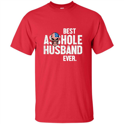 Best Asshole Husband Ever Funny T-shirt Red