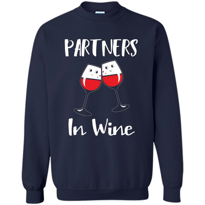 Wine Party T-shirt Partners In Wine T-shirt Navy