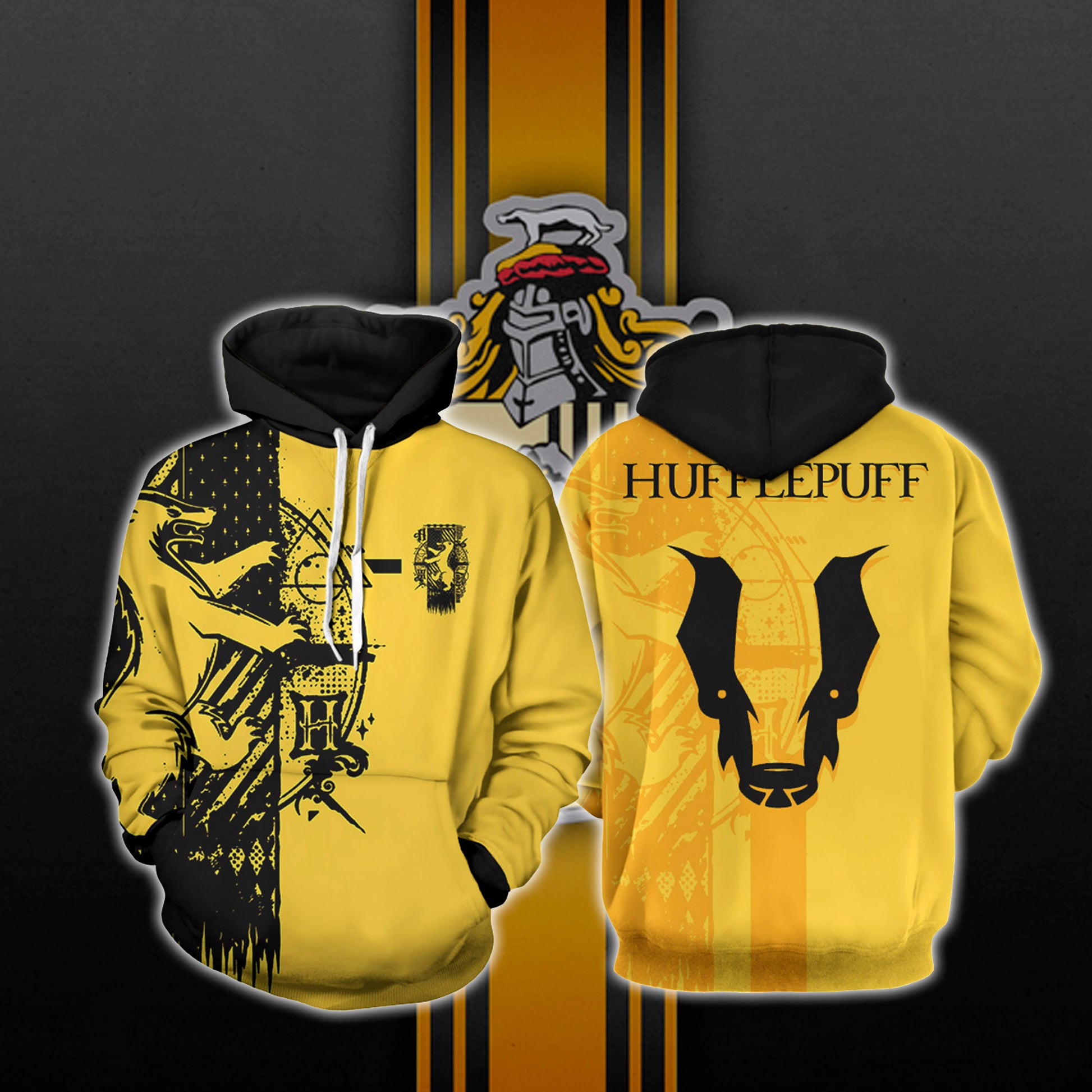 Quidditch Hufflepuff Harry Potter 3D Hoodie