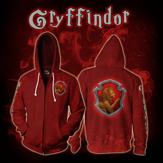 Gryffindor Logo (Harry Potter) 3D Zip Up Hoodie