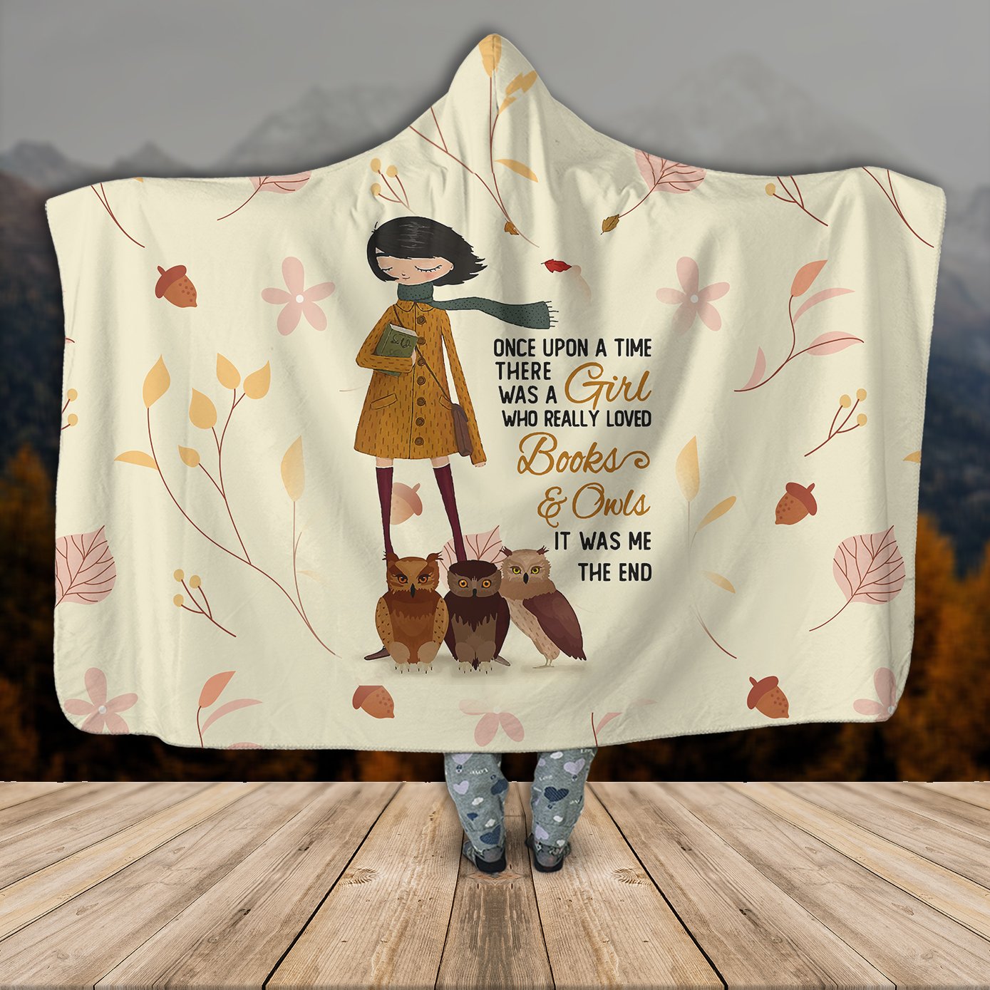 Once Upon A Time There Was A Girl Who Really Loved Books 3D Hooded Blanket