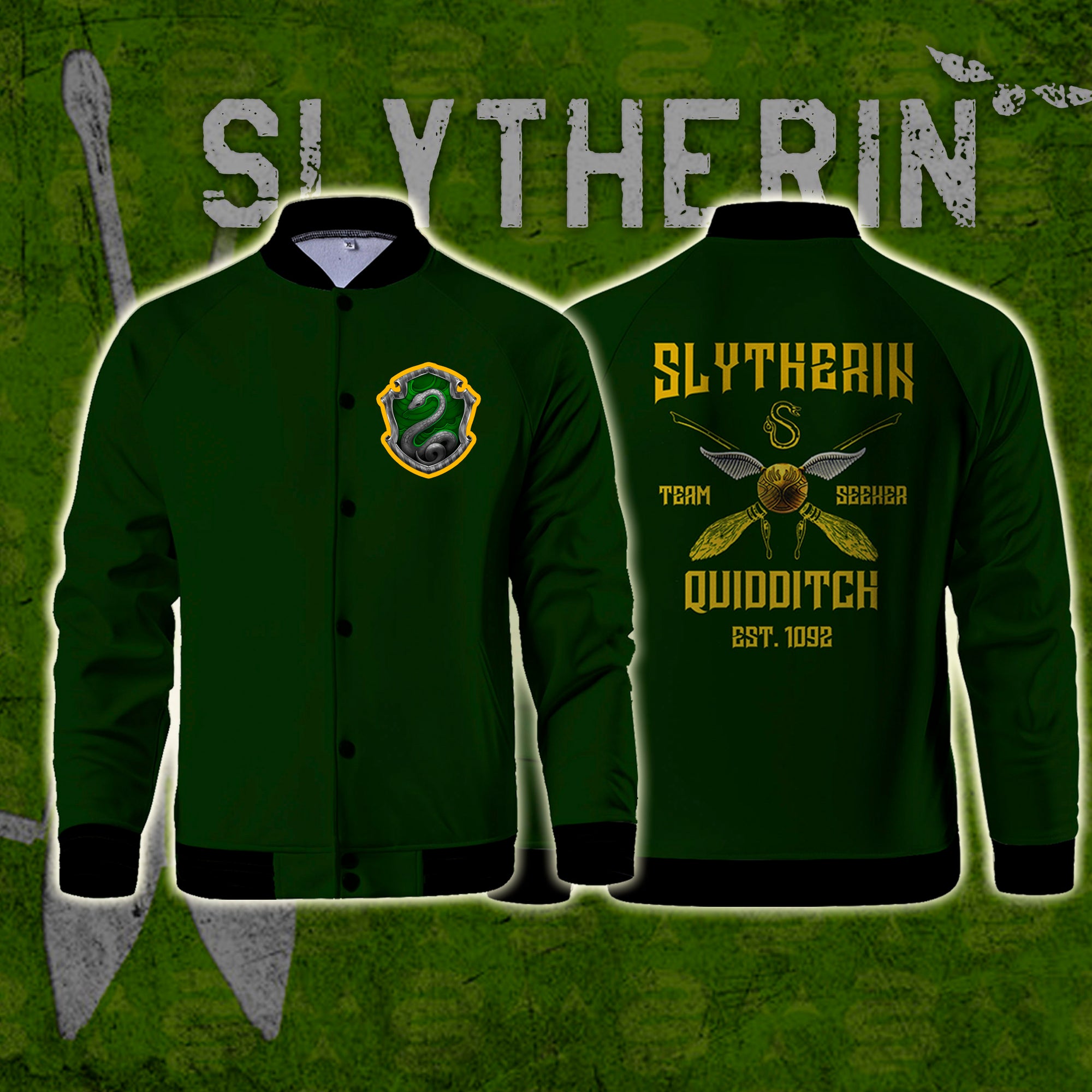 Slytherin Quidditch Team Est 1092 Harry Potter Baseball Jacket