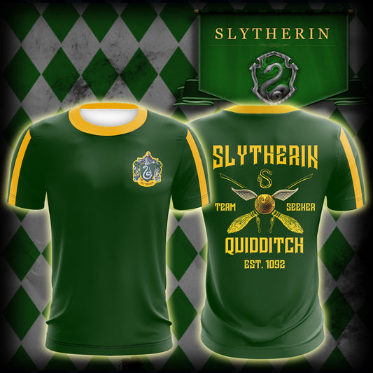 Slytherin Quidditch Team Harry Potter Unisex 3D T-shirt