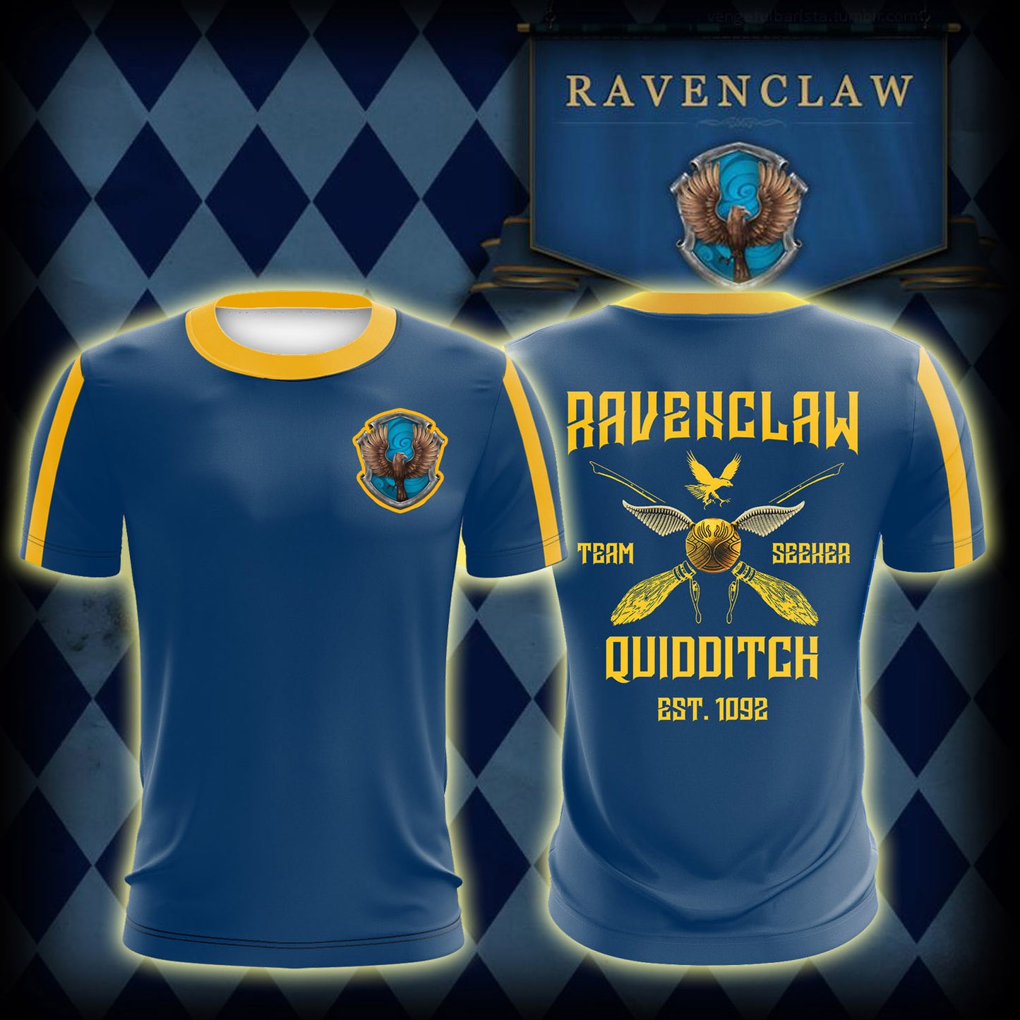 Ravenclaw Quidditch Team Est 1092 Harry Potter Unisex 3D T-shirt