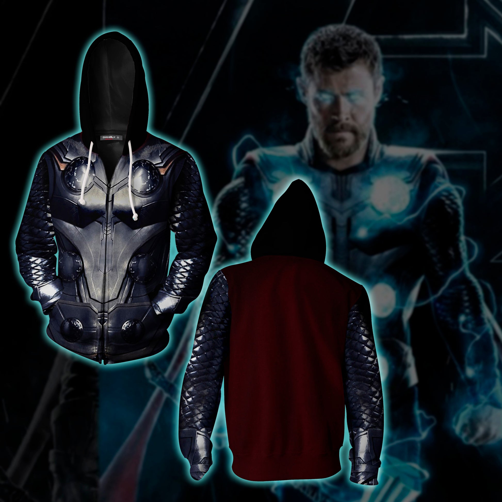 Thor Suit Zip Up Hoodie 4XL