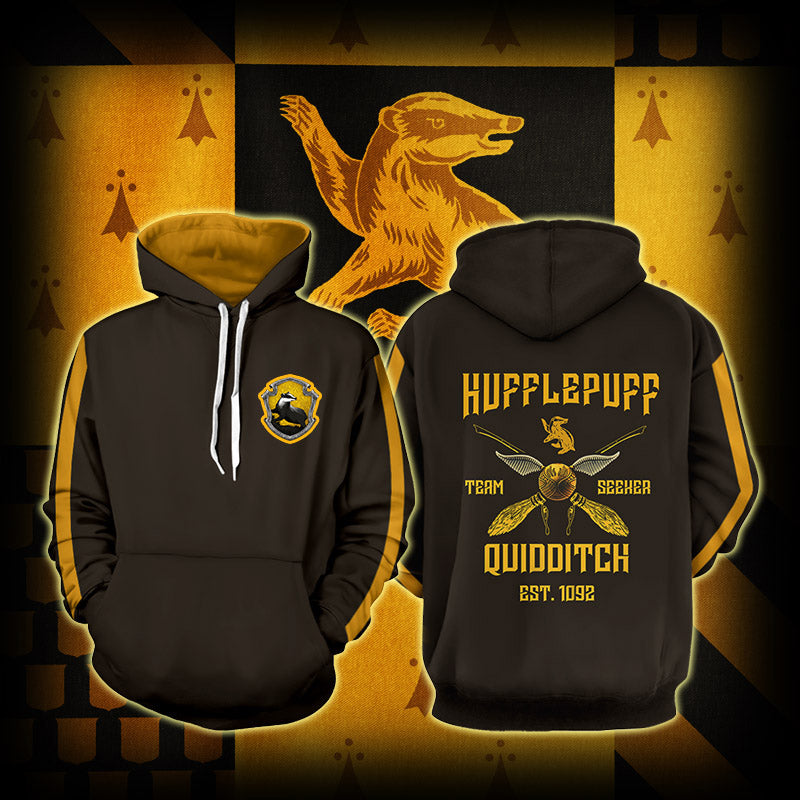 Hufflepuff Quidditch Team Est 1092 Harry Potter 3D Hoodie