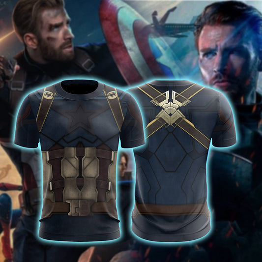 Captain America Cosplay Unisex 3D T-shirt T-shirt