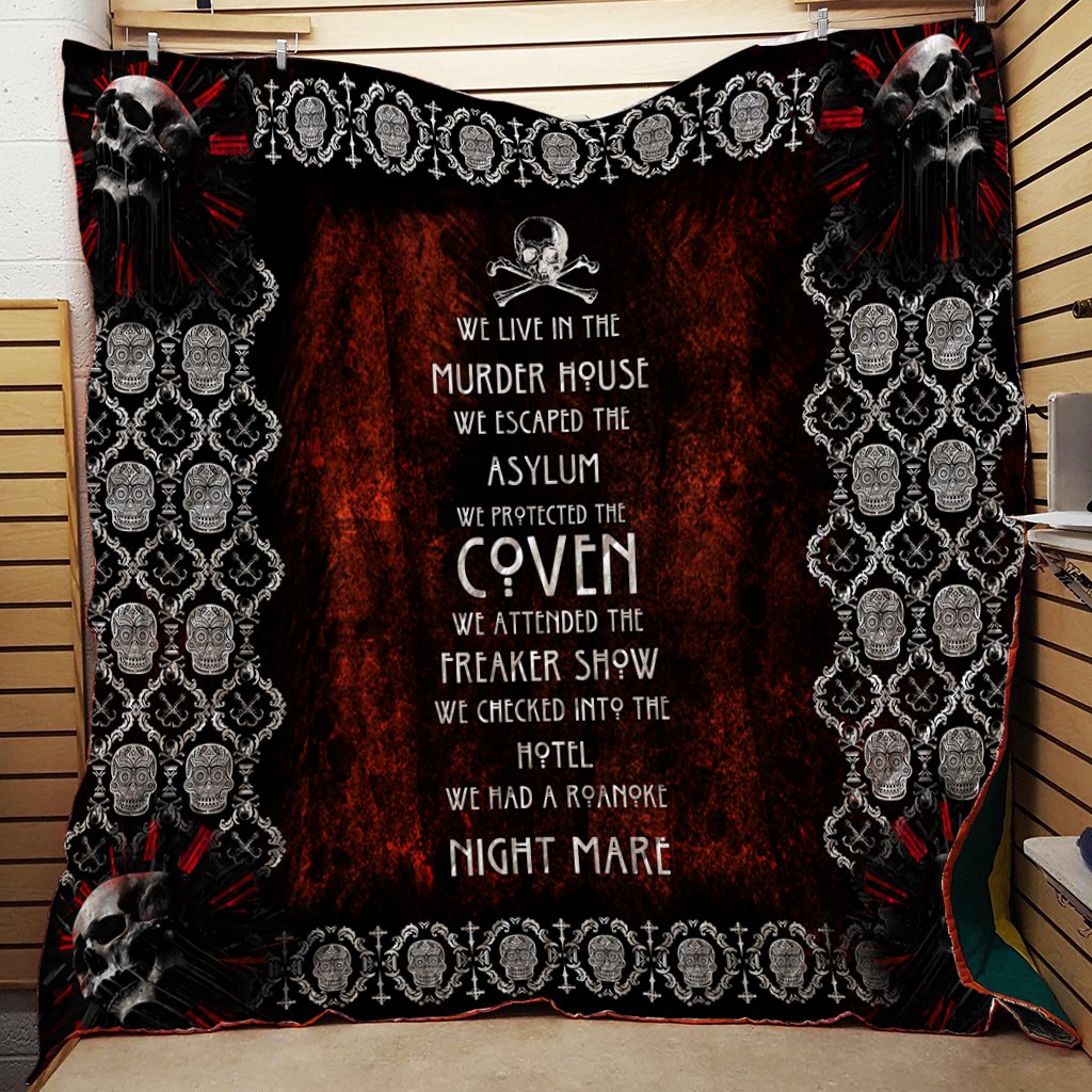 American Horror Story Quotes 3D Quilt Blanket Queen (203x228CM)