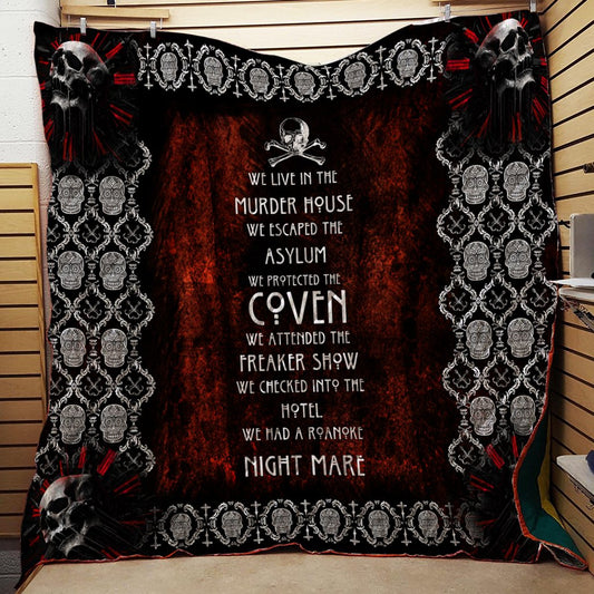 American Horror Story Quotes 3D Quilt Blanket Queen (203x228CM)