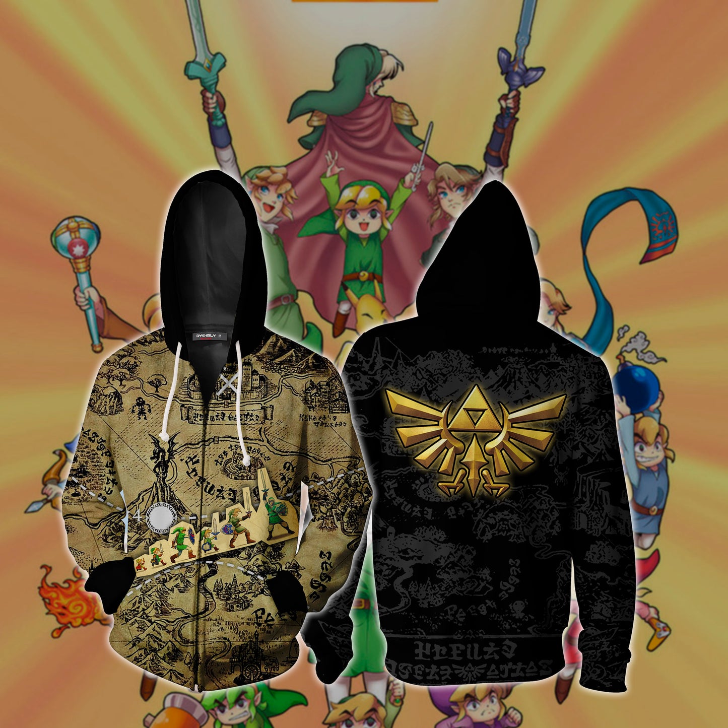 The Legend Of Zelda Zip Up Hoodie 4XL