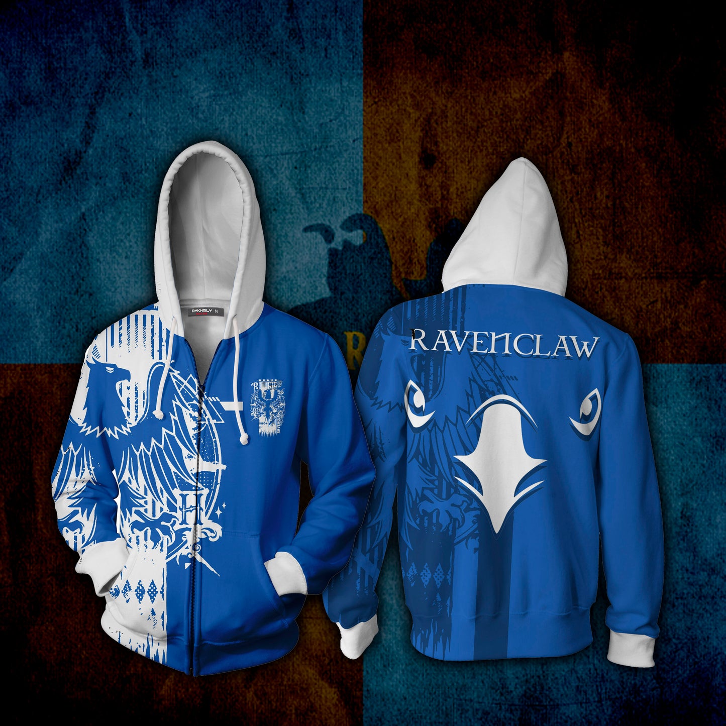 Quidditch Ravenclaw Harry Potter Zip Up Hoodie