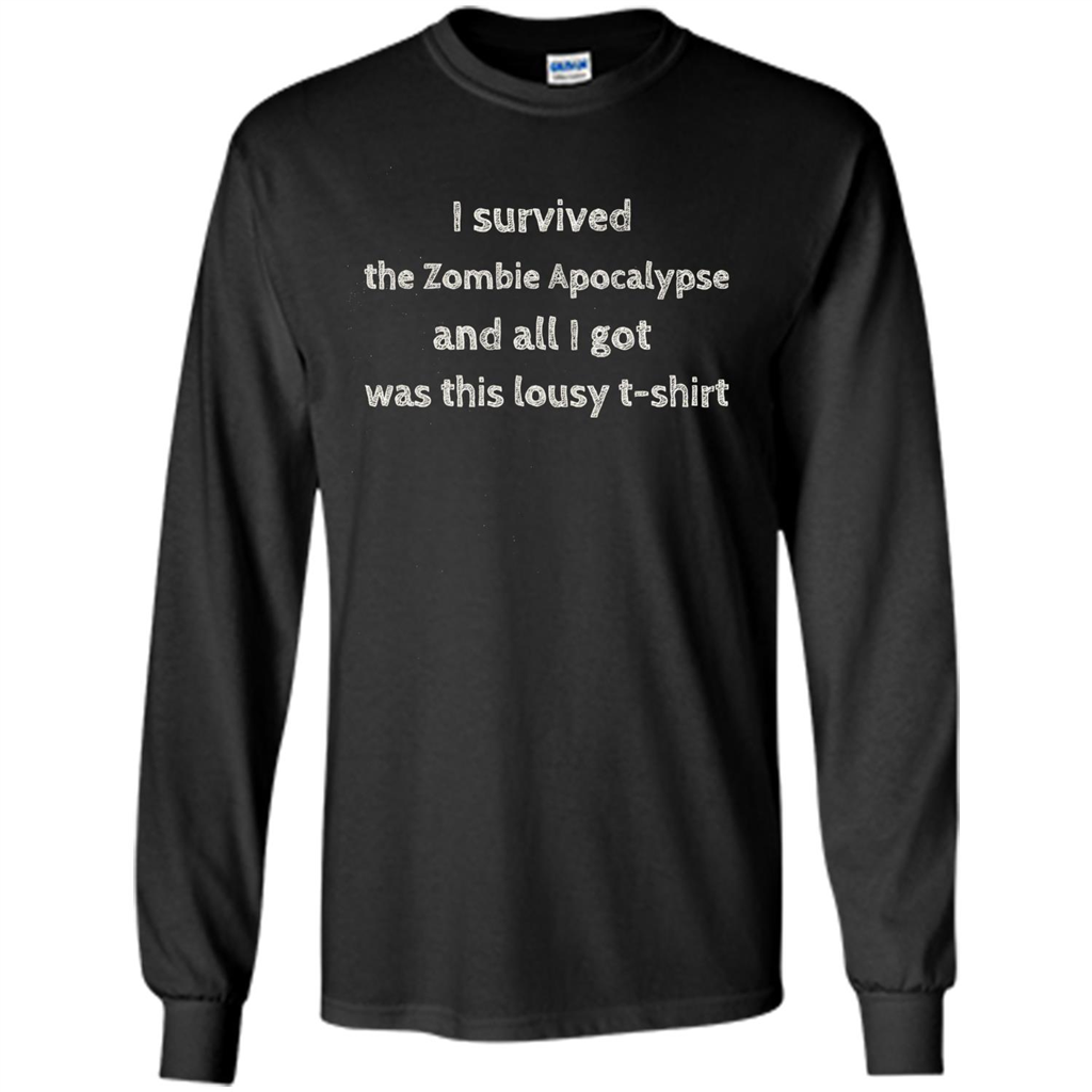 I Survived The Zombie Apocalypse T-shirt Black