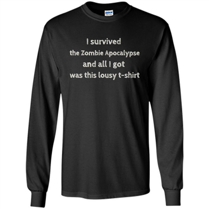 I Survived The Zombie Apocalypse T-shirt Black
