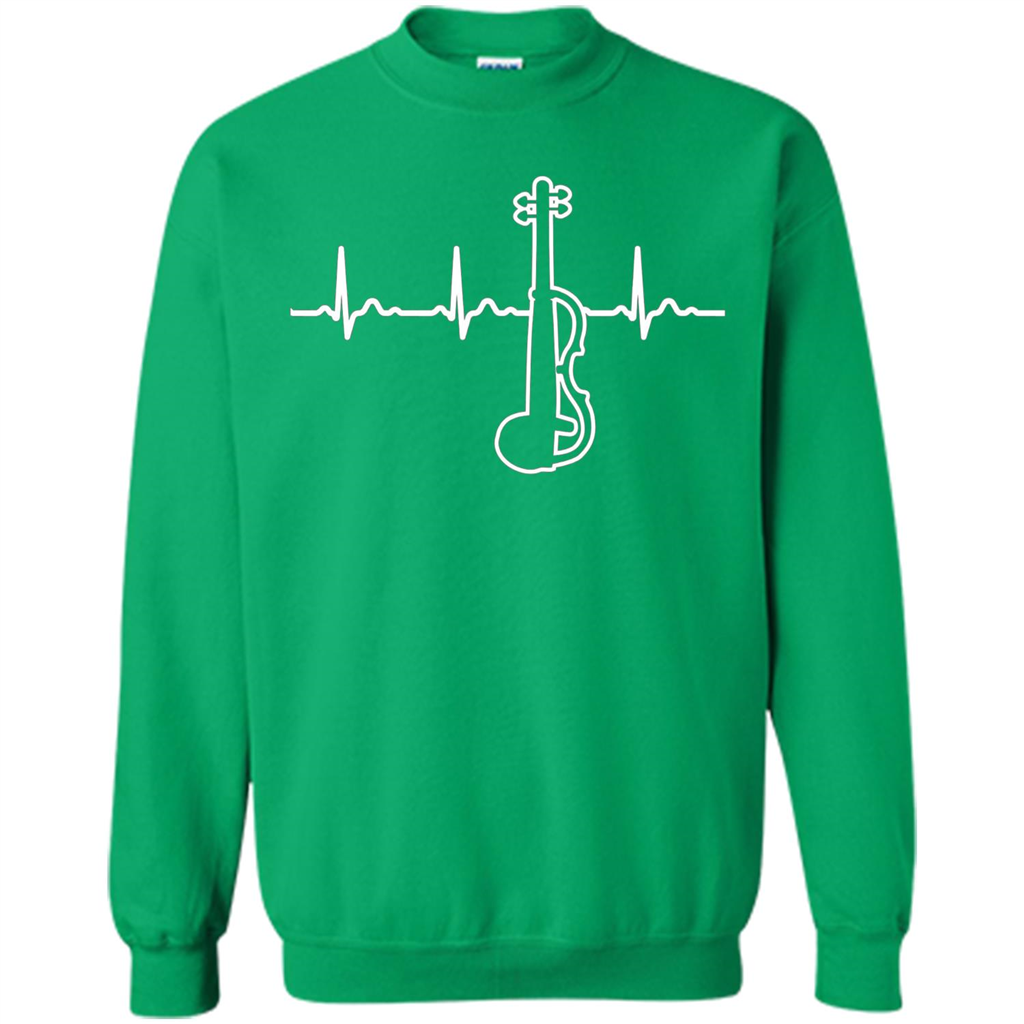 Electric Violin Heartbeat T-Shirt Special Instrument T-shirt Irish Green