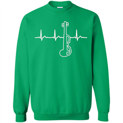 Electric Violin Heartbeat T-Shirt Special Instrument T-shirt Irish Green