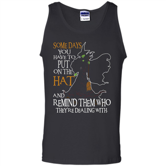 Halloween T-shirt Some Days You Have To Put On The Hat Black