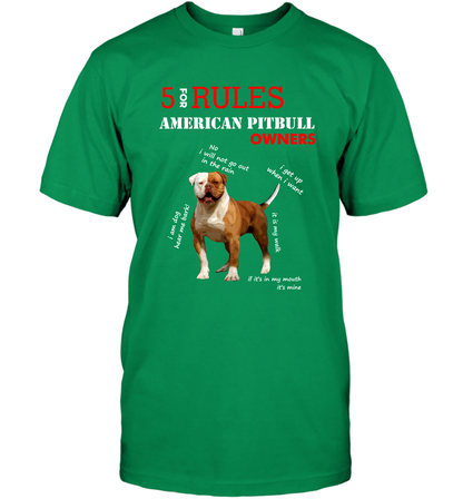 5 For Rules American Pitbull Owners Shirt T-Shirt Irish Green