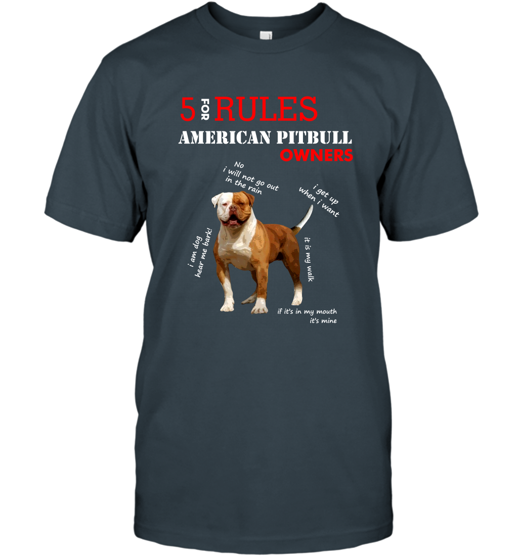 5 For Rules American Pitbull Owners Shirt T-Shirt Charcoal