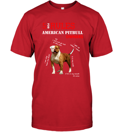 5 For Rules American Pitbull Owners Shirt T-Shirt Red