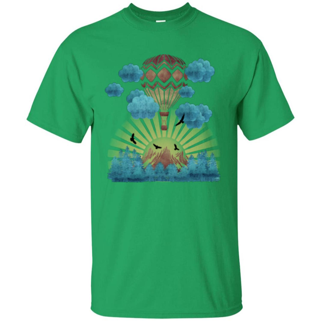 Joyful Nature Captive Balloon T-shirt Irish Green