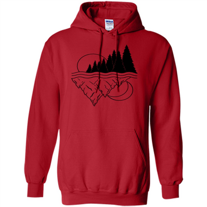 Nature Merged Moon And Sun T-shirt Red