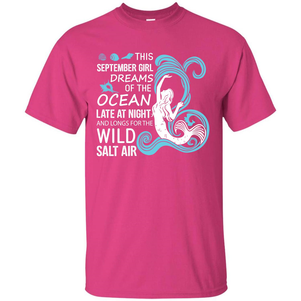 This September Girl Dreams Of The Ocean Late At Night T-shirt Heliconia