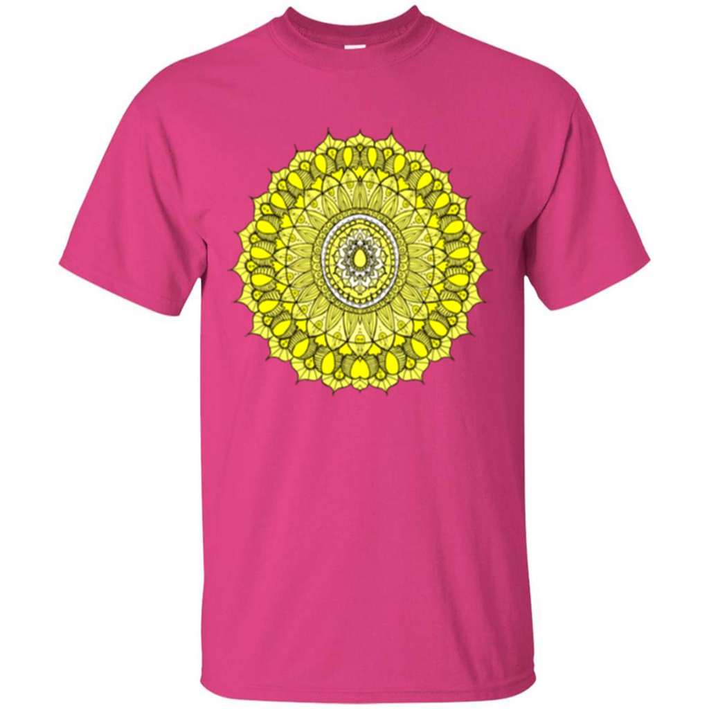 Yellow Sunshine Mandala T-shirt Heliconia