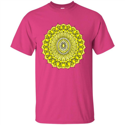 Yellow Sunshine Mandala T-shirt Heliconia