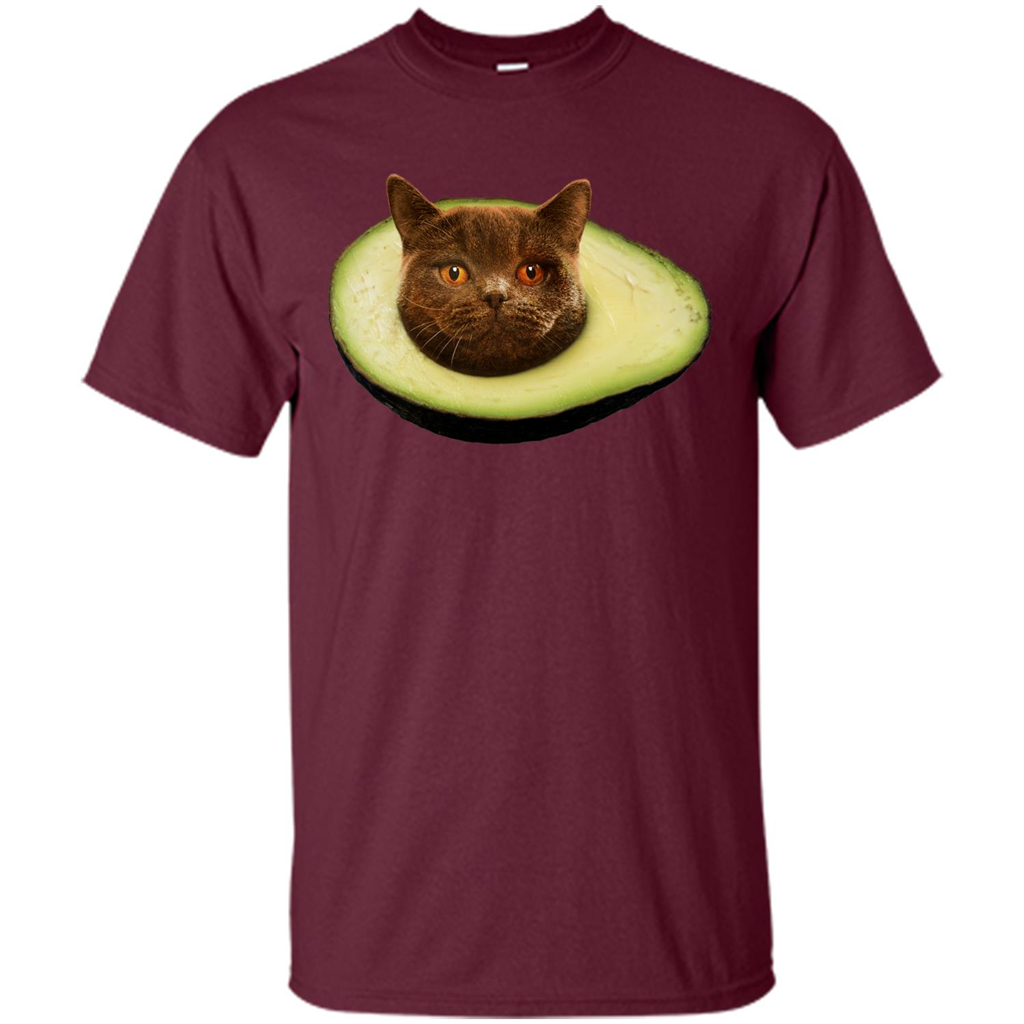 Avocato T-Shirt Avocado Cat Maroon