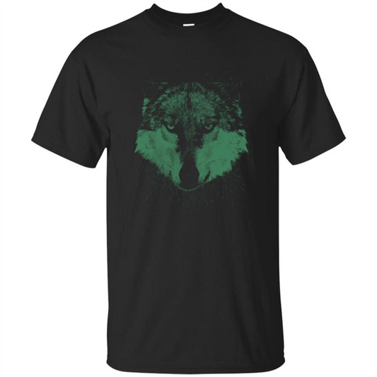 Wolf Head Animal T-shirt Black