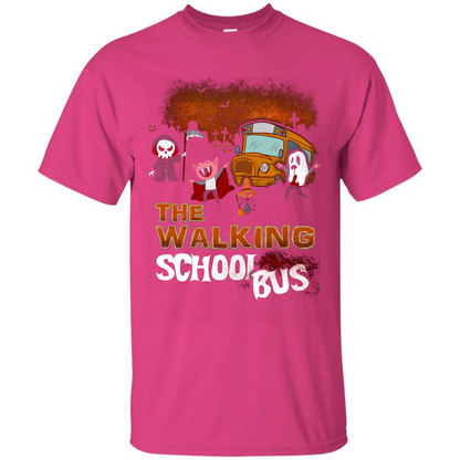 Halloween T-shirt The Walking School Bus T-shirt Heliconia