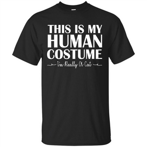 Halloween T-shirt This Is My Human Costume I'm Really A Cat T-shirt