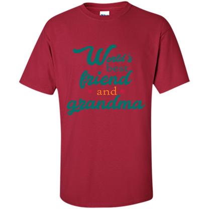 Grandma T-shirt World‰۪s Best Friend And Grandma Cardinal