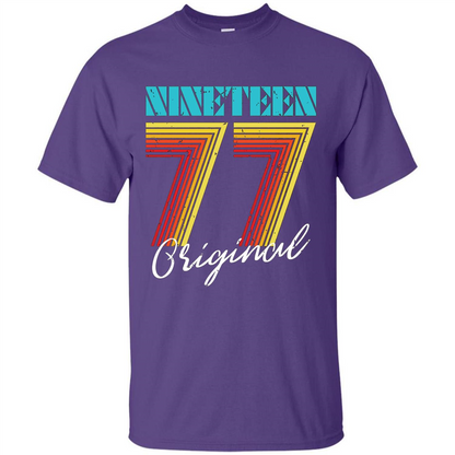 Original 1977 Birthday T-shirt Purple
