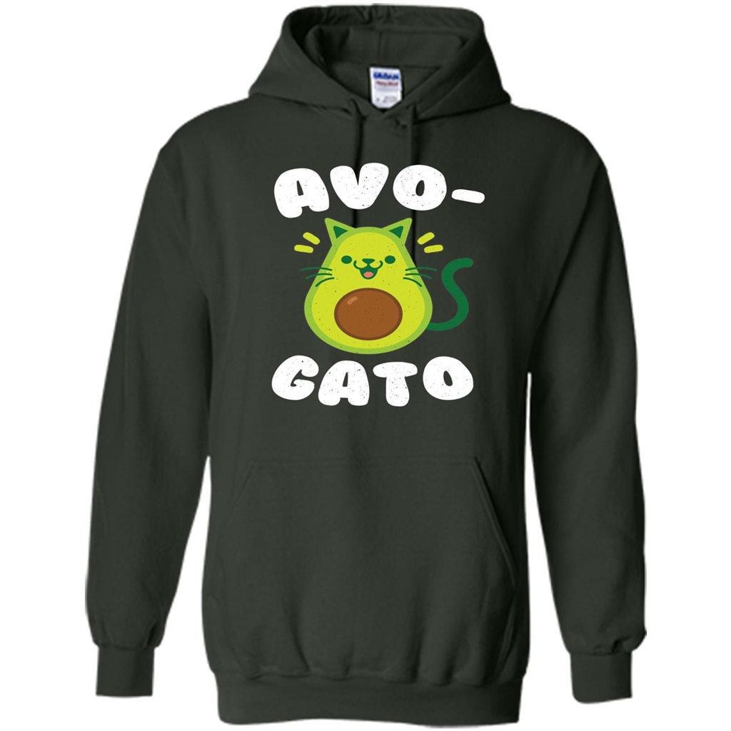 Avogato - Avocado Cat - Funny Avocado T-shirt Forest Green