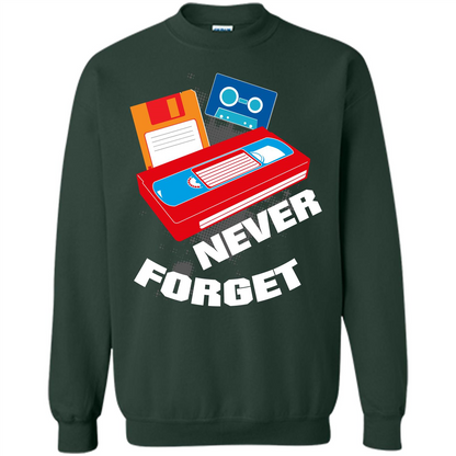 Floppy Disk Vhs 90s 80s T-shirt Never Forget Forest Green