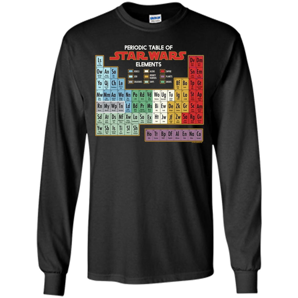 Movie T-shirt Periodic Table of Elements Graphic T-Shirt Black