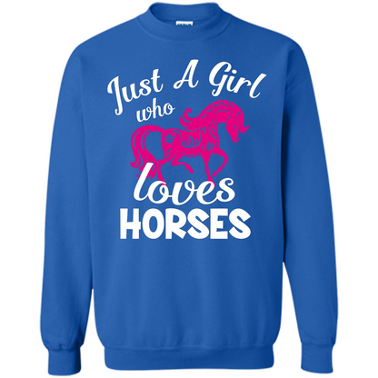 Horse Lover T-shirt Just A Girl Who Loves Horses Royal