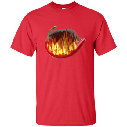Hot Pepper On Fire T-shirt Red