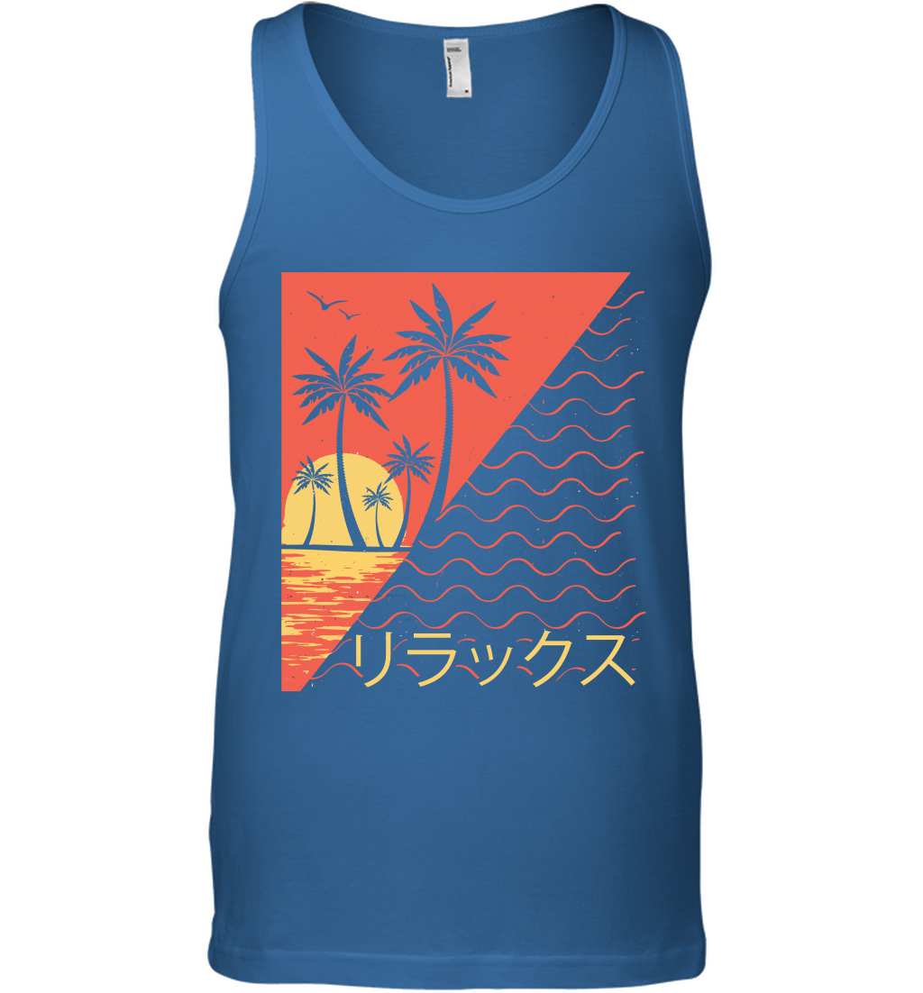 Japan Poster Like Sunset Wave Cool Vibe Shirt Tank Top Tank Top Royal