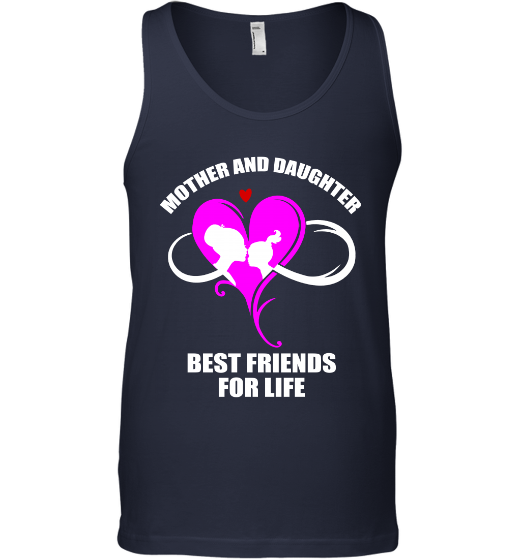 Mother And Daughter Best Friends For Life Shirt Tank Top Navy