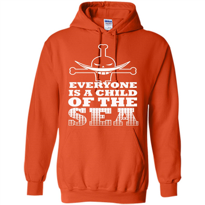 Sea. Everyone Is A Child Of The Sea T-shirt Orange