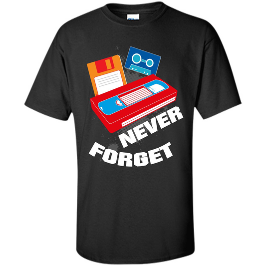Floppy Disk Vhs 90s 80s T-shirt Never Forget Black