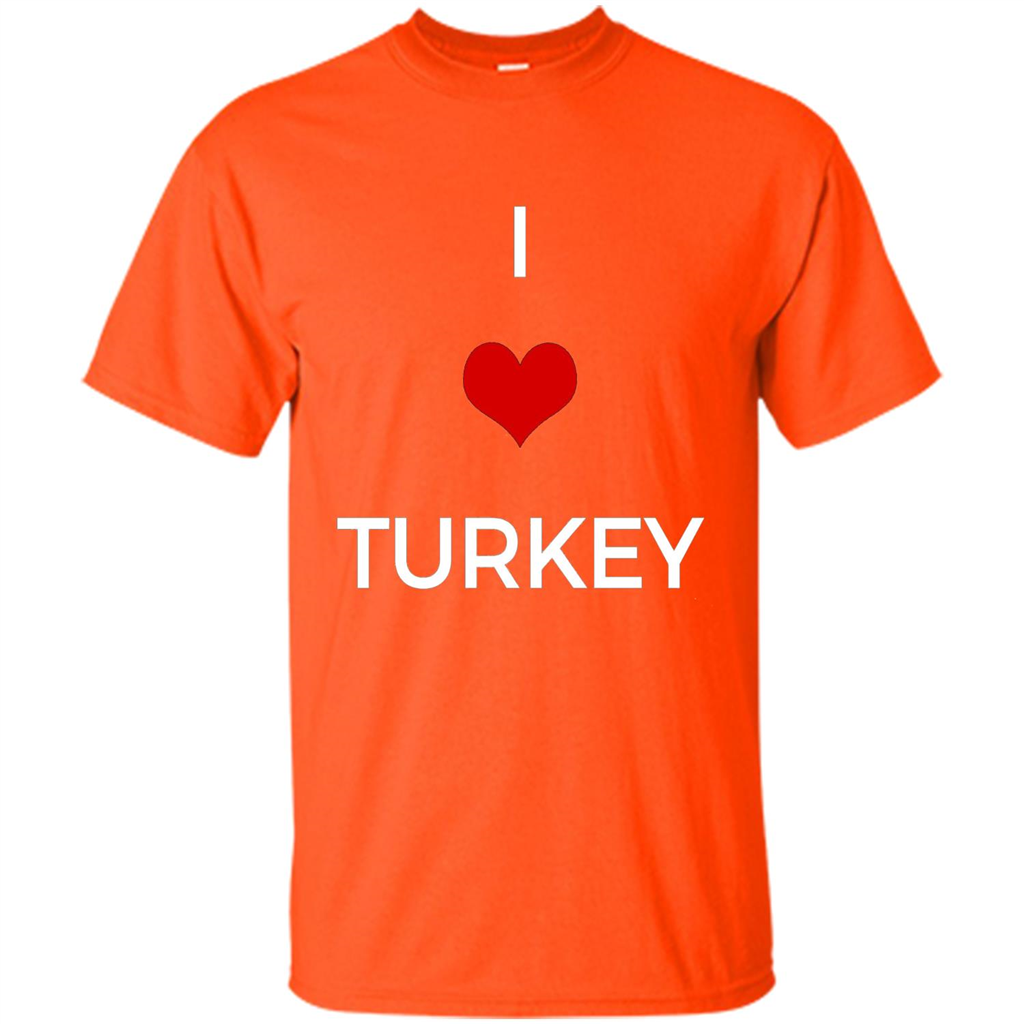 I Love Turkey T-shirt Orange