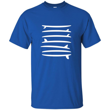 Surfing T-shirt The Longboard Single Fin Surfer T-shirt Royal
